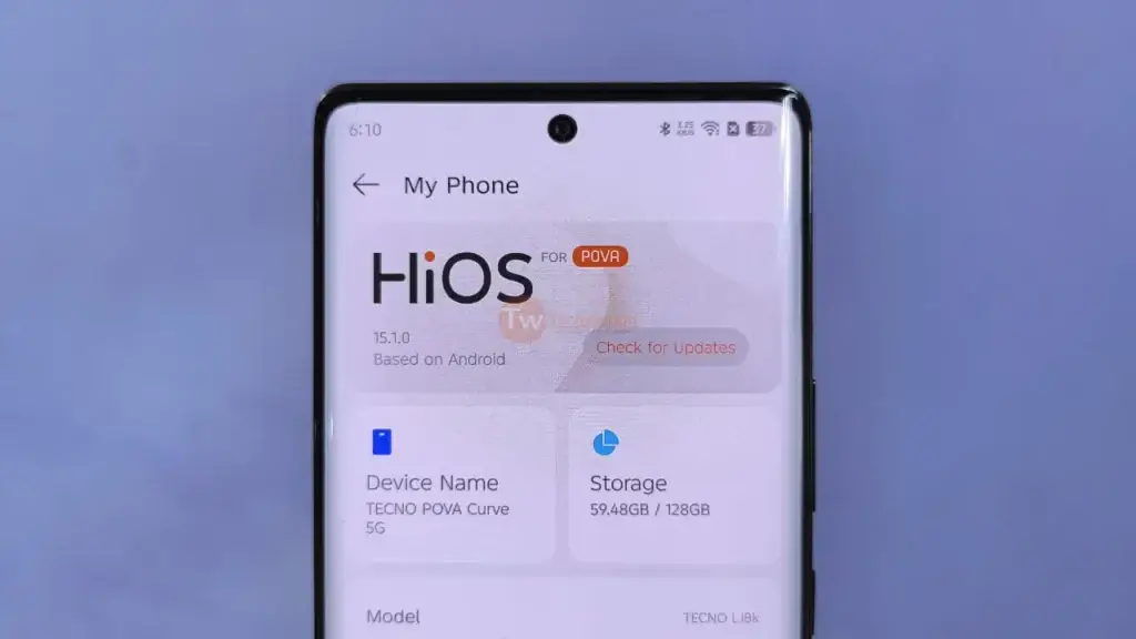 Tecno Pova Curve 5G: Software Experience